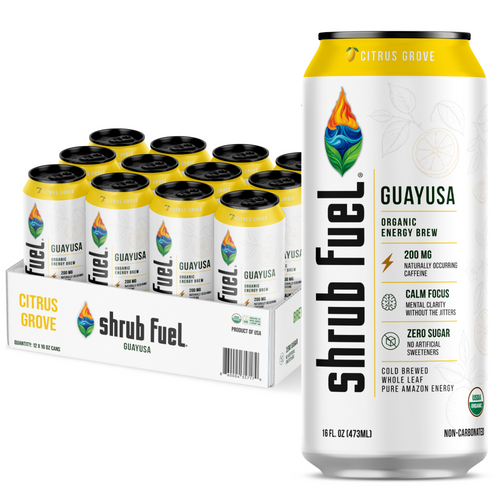 Citrus Grove Lemon Organic Guayusa Energy Drink | Shrub Fuel