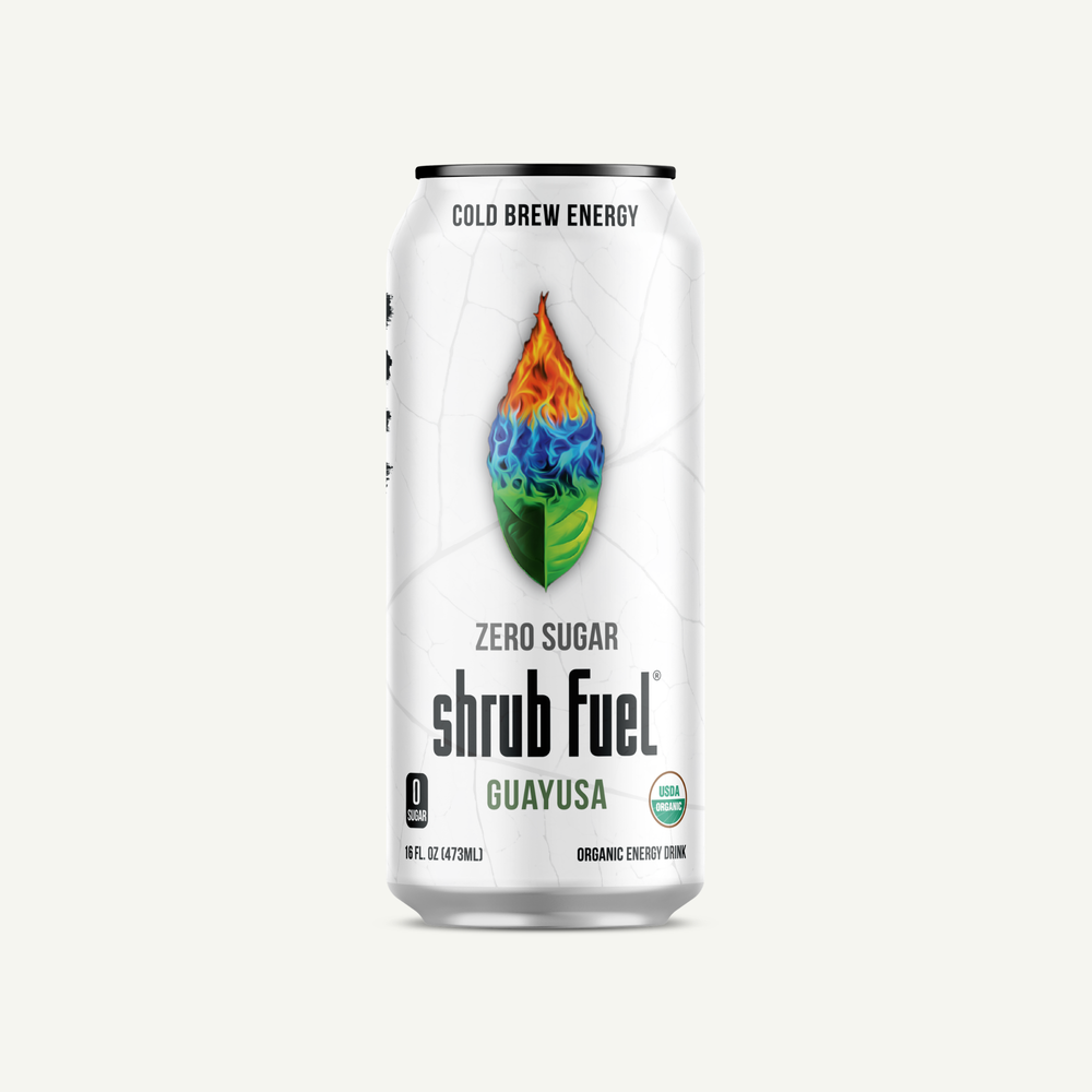 Shrub Fuel Organic Guayusa Energy Drink - Zero Sugar, Cold-Brewed, Plant-Based Caffeine
